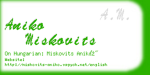 aniko miskovits business card